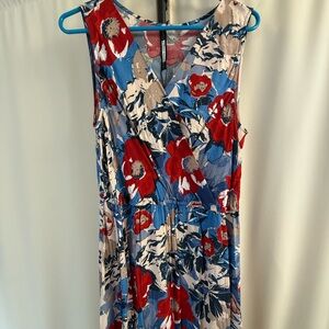 Anthropologie Sleeveless Ruffle Wrap Dress